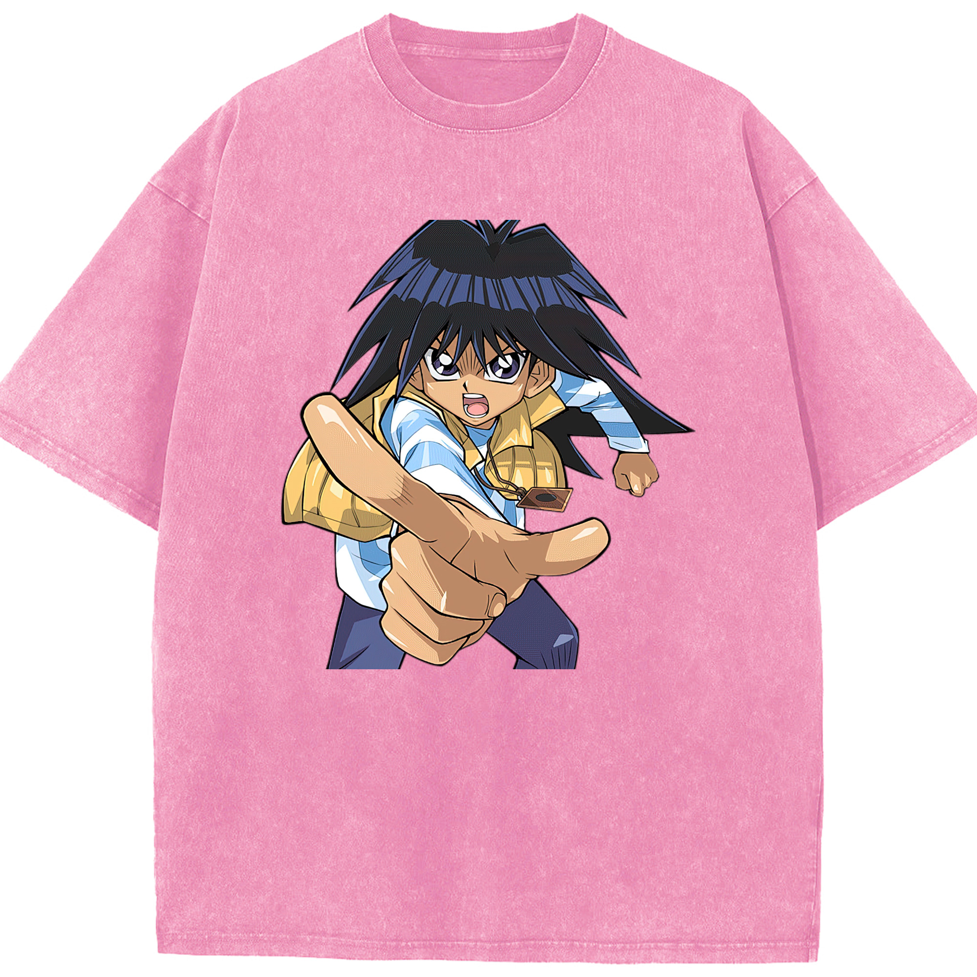 （画像用） 遊☆戯☆王 Yu-Gi-Oh! 綿100% ヴィンテージ風 半袖Tシャツ（フロントプリント）